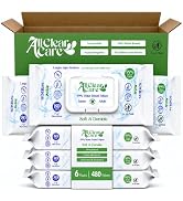 All Clear Care Baby Wipes, Unscented for Sensitive Skin, Large Soft Durable & 99% Water Based, Ge...