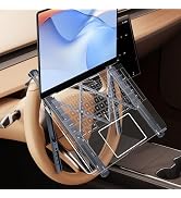 WISFISSH Foldable Car Laptop Holder, Adjustable Car Laptop Mount for Steering Wheel Tray Holder, ...