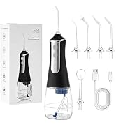 Water Flosser Cordless for Teeth - 50 Days Battery Life, 300ML Portable Oral Irrigator with 5 Tip...