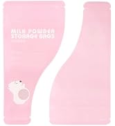 PABCK 50Pcs Disposable Protein Powder Formula Storage Bags Pink 3.9x7.9inch | Disposable Milk Pow...