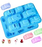 RoseFlower Auto Race Car Silicone Molds Baking Non-Stick BPA Free Moulds for Kitchen Cake, Puddin...