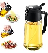 TINMIX Oil Sprayer for Cooking - 2 IN 1 Glass Oil Dispenser & Olive Oil Mister Sprayer Bottle for...