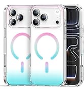 TOPAUX for iPhone 17 Pro Max Bling Case for MagSafe Glitter Iridescent Translucent Slim Cover Spa...