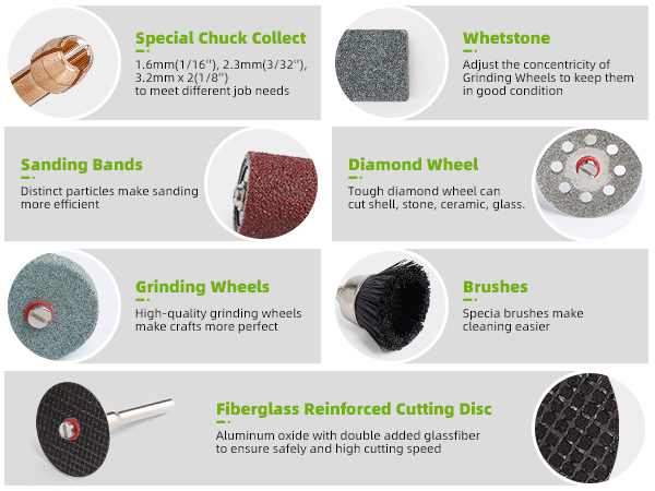 Huepar Tools RT510 Rotary Tool Accessories Kit