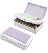 Meiikun Pencil Box, Double Layer Pencil Case, Large Capacity Plastic Pencil Boxes with Snap-tight...