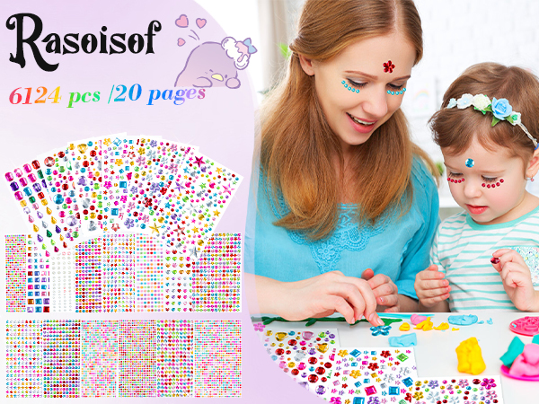 6124pcs gem stickers