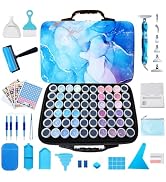 Muzagroo Art Diamond Painting Storage Containers, 60 Slots Diamond Art Accessories and Tools for ...