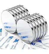 Junarter 12 Pack Strong Disc Magnets, Fridge Magnets, Adhesive Magnets, Neodymium Magnets with Do...