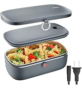 Caperci Electric Lunch Box Food Heater, 30 oz Portable Food Warmer - 120V Faster Leakproof Heated...