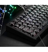 dagaladoo Black Spider Web Key caps Shine Through Keycap Set Side Printed Keyboard caps Cherry Pr...