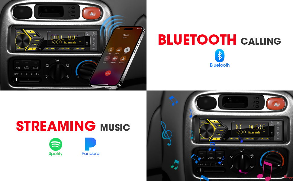 single din bluetooth