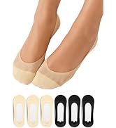 Tournesol Women's 6 Pairs No Show Socks Mesh Liner Ultra Low Cut Non Slip Thin Invisible Socks fo...