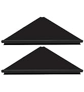 evron Wall Mount Corner Shelf,Easy to Install Metal Front Floating Corner Shelves with Self-Adhes...