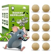 Squirrel Repellent Outdoor, Effective Garden Squirrel Rodent Deterrent for Attics, Natural Mint R...