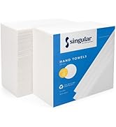 AH AMERICAN HOMESTEAD Disposable Paper Hand Towels for Bathroom - White Guest Napkins - Linen-Lik...
