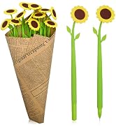 12 PCS Sunflower Pens, Sunshine Flower Pen, Sunflower Party Favors Gifts for Women Teacher, Offic...