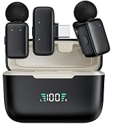 HITOZON Mini Wireless Lavalier Microphone for iPhone/Android/Tablet/PC with Lightning/USB-C Plug,...