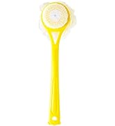 Shower Body Brush with Superfine Bristles and Loofah,Super Soft Nylon Bristles Short Handle Doubl...