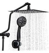 WRISIN 10 Inch Rain Shower Head with Handheld Spray, 6-Setting Handheld Showerhead, Adjustable Me...