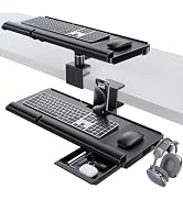 Tilt&Height Adjustable Keyboard Tray Under Desk&Above Desk - Klearlook Ergonomic Sit Stand Keyboa...
