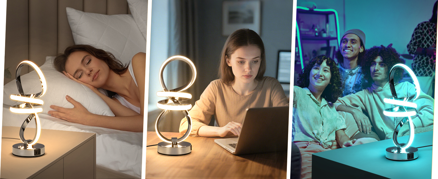 RGB Modern Spiral Table Lamp