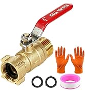 Caravista Brass Garden Hose Shut Off Valve - 3/4" GHT Water Shut Off Connector with Long Handle -...