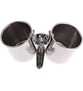Parrot Feeding Cups Hanging Pet Animal Stainless Steel Birdcage Bowls for Cage Parakeet Bird Cage...
