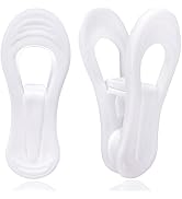 TOFIIGREM 60 Pack Hanger Clips for Hangers, Multi-Purpose Plastic Clips Easily Add on Clothes Ski...