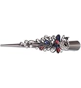 Metal Duckbill Sectioning Clips Vintage Rhinestone Alligator Clips Non- slip Bronze Hair Barrette...