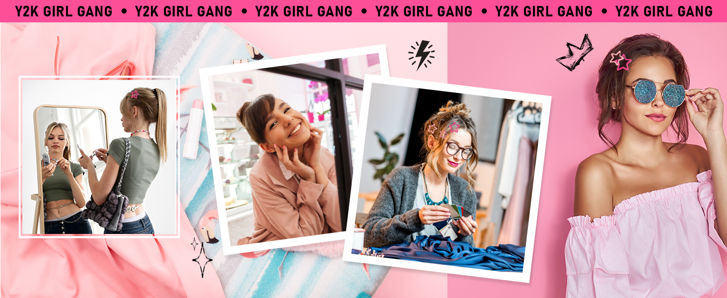 JASVERLIN clips aren't just ordinary clips — they're a Y2K fashion statement.