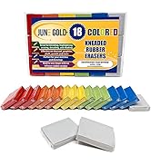 June Gold Kneaded Rubber Erasers, Colored, 18 Pack - Blend, Shade, Smooth, Correct, and Brighten ...