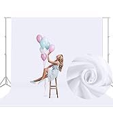 10x10 FT White Backdrop Background for Photography, Large Pure White Photo Backdrop Curtain Drape...