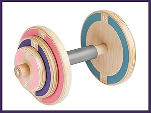 Kids Wooden Workout Play Weights