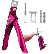 MelodySusie Acrylic Nail Clippers with 15pcs Magnet Sizers, Professional Nail Clippers Cutters fo...