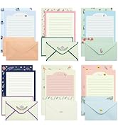 KSIWRE 36 PCS Stationary Set with Envelopes,6 Different Style Cute Letter Writing Kit,24 Statione...