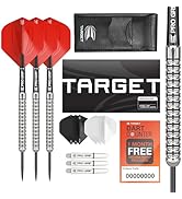 Target Darts Artemis 23G Tungsten Steel Tip Darts Set - 6 Pro Grip Shafts - 9 Pro Ultra Flights –...