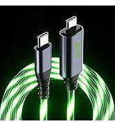 AYI USB Type C to Type C PD 60W Fast Charging Cable Phone Charger High Data Speed Visible Blue Co...