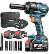 SEESII Impact Wrench 886 FT-LBS(1200N.m) 2900IPM 1/2 Impact Gun High Torque Electric Cordless Imp...