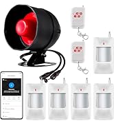 WiFi House Alarm Systems, 120dB Home Alarm System with Free Notification APP Control, Remote Cont...
