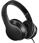 LORELEI X6 Over-Ear Headphones with Microphone, Lightweight Foldable & Portable Stereo Bass Headp...