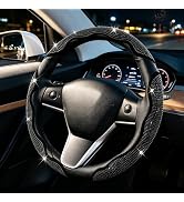 Bling Steering Wheel Cover for Women, 3PCS Crystal Rhinestone Car Steering Wheel Protector Covers...