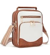 Sunpour Womens Crossbody Purse, Vegan Leather Crossbody Bag Built-in Wallet RFID Multi-Pocket Han...