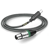 J&D USB C to XLR Microphone Audio Cable for Audio Recording, Dynamic Microphone, Braided USB C to...