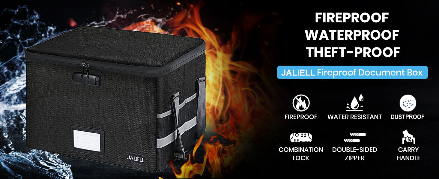 fire proof safe for home documents file folder organizer