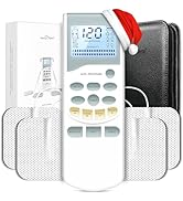 Easy@Home Rechargeable TENS Unit Professional Grade Electronic Pulse Massager - Backlit LCD Displ...
