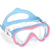Keary Kids Swim Goggles with Nose Cover Swimming Mask for Kids Youth 5-15, Anti-Fog Kids Pool Wat...