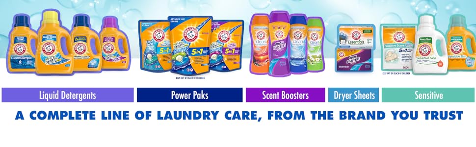 A complete line of laundry care, from the brand you trust