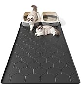Bulkniu Extra Large Silicone Cat Litter Mat, Waterproof/Urineproof, Litter Recycling, Easy to Cle...