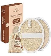 L'Exfose Natural Loofah Body Scrubber for Shower - Dual Sided Egyptian Fiber Exfoliating Pad - Qu...