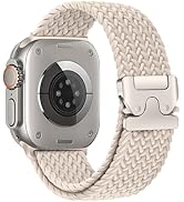 Braided Solo Loop for Apple Watch Ultra/2 Bands 49mm 46mm 45mm 44mm 42mm Men/Women,Parachute Buck...
